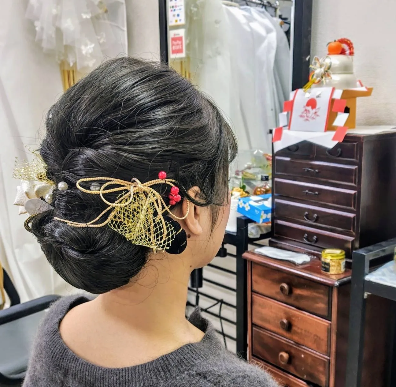 1月3日㊗ご両家のお顔合わせのヘアーセット